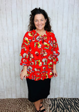 Kimberly Red Ruffle Top