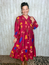 Janice Raspberry Mix Dress