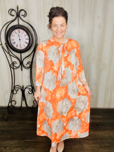 Brenda Bow Orange & Floral Dress