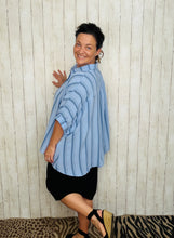 Rylee Blue Striped Top