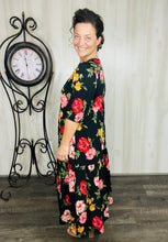 Jenna Black & Pink Floral Dress