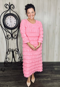 Classy & Ruffles Light Pink Dress