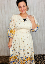 Day In the Park Cream Button Front Dress