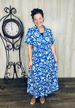 Boho Summer Vibes Dress- Blue