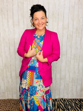 Madeline Ruched Sleeved Blazer- Pink