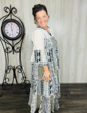 Cheri Patchwork Dress- Black & White