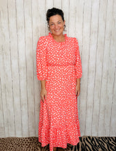 Tasha Coral & Dot Dress