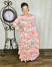 Peachy Floral Dreams Dress