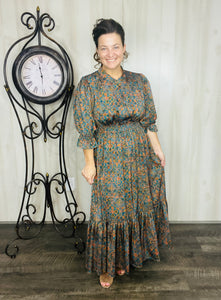 Kara Teal Fashion Dress