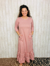 Misty Rose Houndstooth Dress