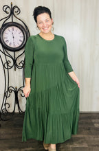 Tonya Marie Tiered Dress- Olive