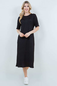 Summer Joy Dress- Textured Black