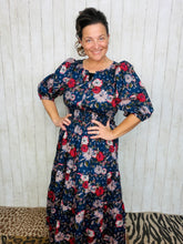 Kendra Navy & Floral Dress