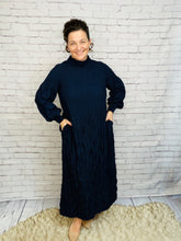 Ruffles & Class Dress- Navy