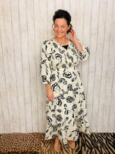 Black & White Floral Smock Dress