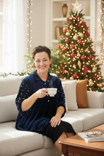 Velvet & Pearl Tunic Style- Black, Hunter Green or Navy