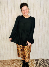 Clara Black Babydoll Swiss Dot Top