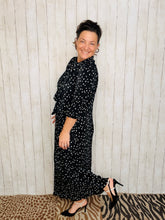 Power On The Day Dress-Black Polkadot