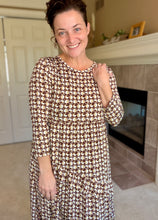 Tonya Marie Tiered Dress-Brown & Taupe