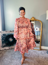 Flouncy Satin Tiered Dress