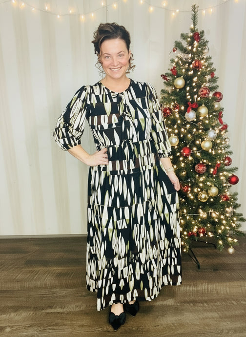 Missy Black & Olive Dress