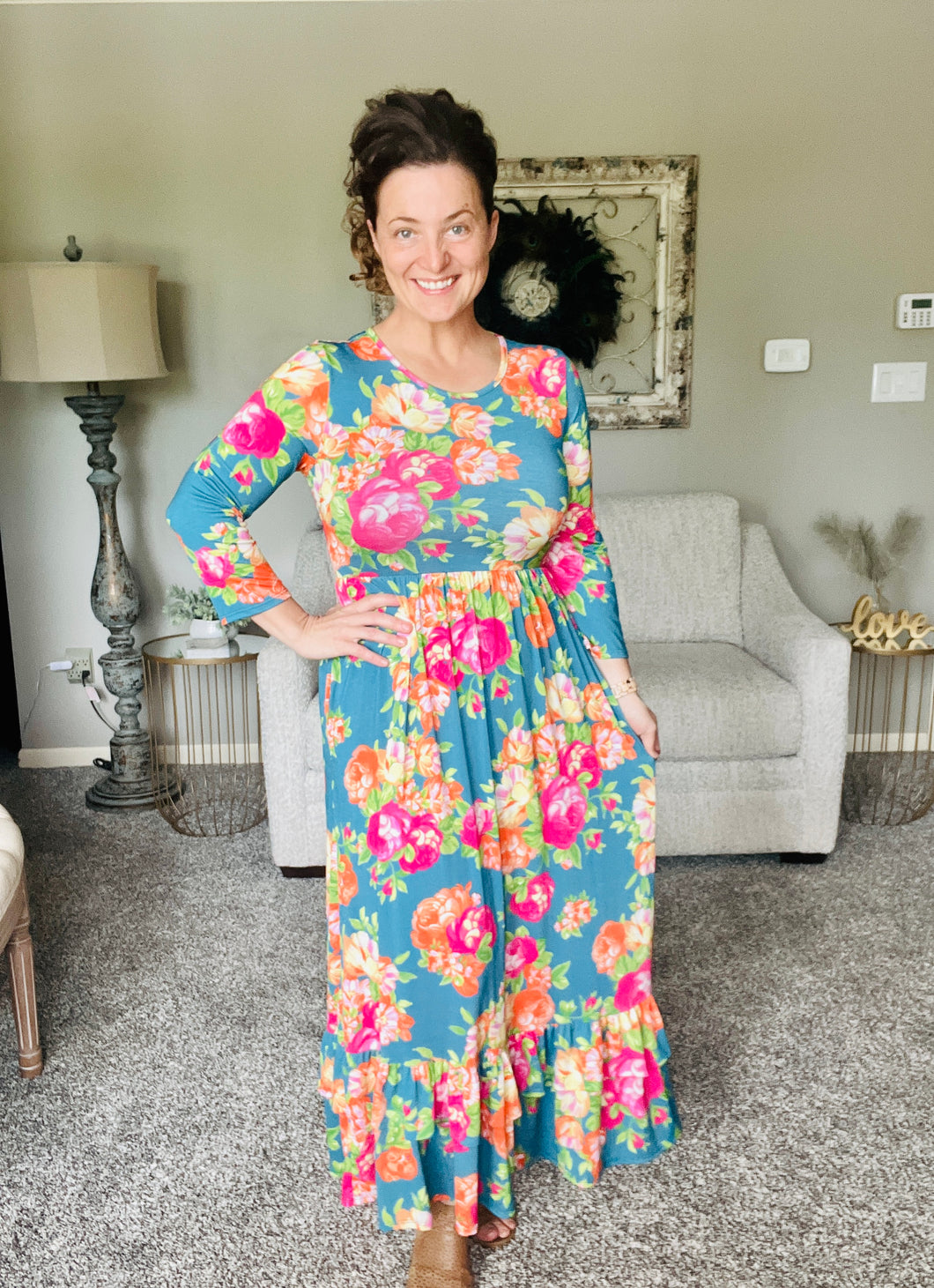 Something Magical-Blue Floral Dress