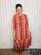 Burgundy Dream Ruffle Hem Dress