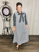 Brenda Bow Stripes & Polkadot Dress