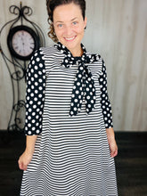 Brenda Bow Stripes & Polkadot Dress