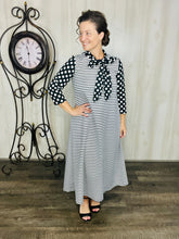 Brenda Bow Stripes & Polkadot Dress