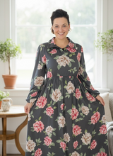 Kaylee Collared Charcoal Dress