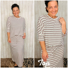 Marissa Ribbed Top- Rose Stripe