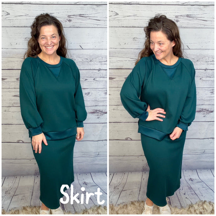 Addie Athletic/Legging Coverage Skirt- Hunter Green