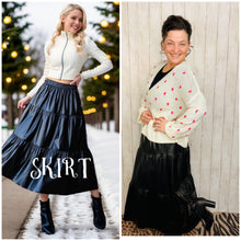 Black Faux Leather Skirt