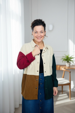 Corduroy Color Block Shacket