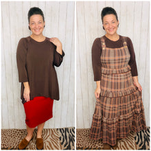 Tara Sharkbite Tunic-Brown
