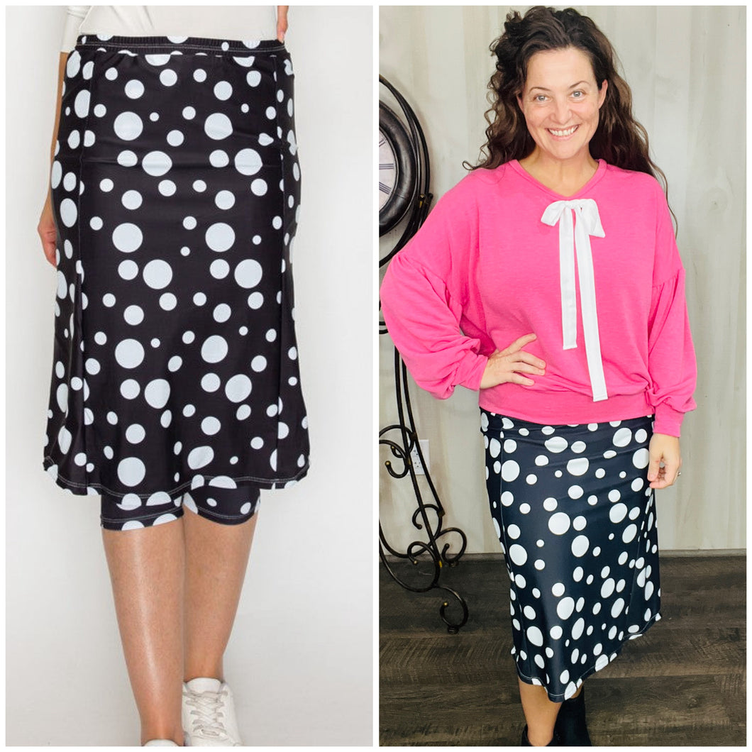 Tiffany Athletic/Swim Skirt- Black & White
