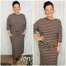 Marissa Ribbed Top- Brown & Cream Striped