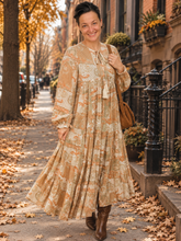 Cheri Taupe Tiered Dress