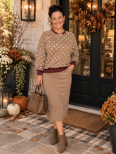 Lana Polkadot Rib Knit Top