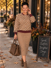 Lana Polkadot Rib Knit Top