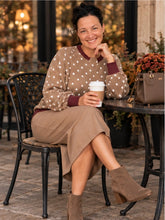 Lana Polkadot Rib Knit Top