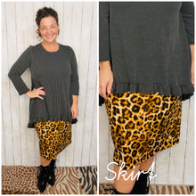 Miss Amy Thicker Fabric Pencil Skirt- (Regular & Plus) Animal Print
