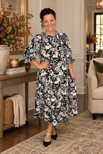 Power On The Day Dress-Black & White Class