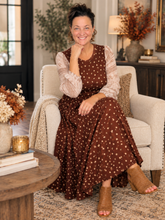 Misty Brown Paisley & Floral Woven Dress