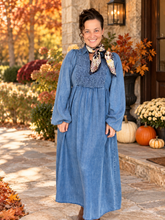 Kristen Smocking & Denim Dress