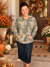 Fanny Gray & Taupe Rose Hoodie