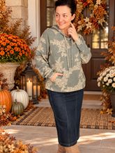 Fanny Gray & Taupe Rose Hoodie