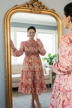 Flouncy Satin Tiered Dress