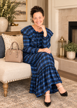 Kayla Dress- Navy Plaid